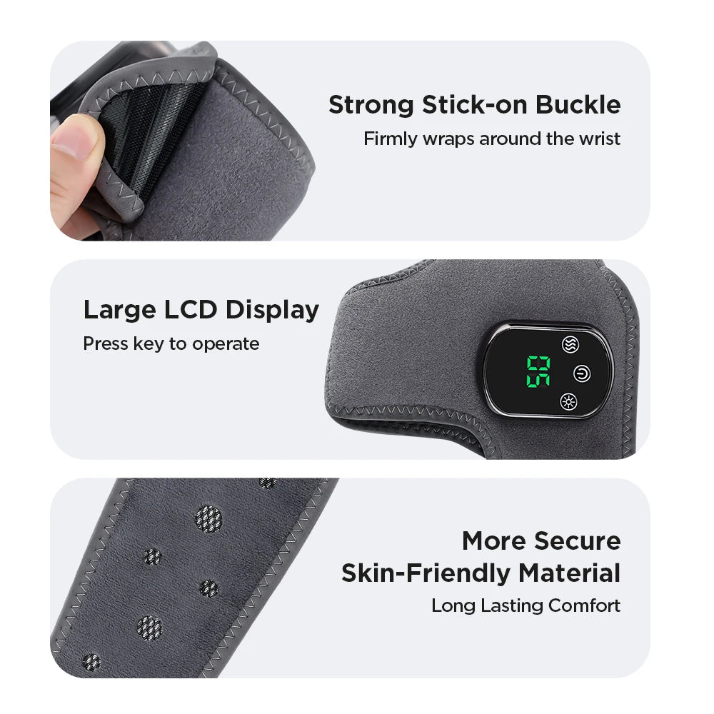 Masseur électrique de chaleur pour les pieds, compresse chaude, masseur de vibrations, matériau respirant, Protection des articulations des pieds et des chevilles