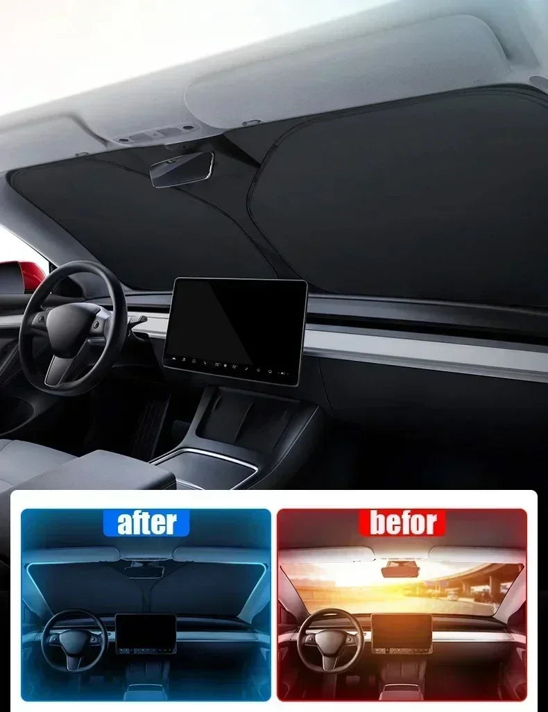Pare-soleil de voiture, protection solaire, isolation thermique, intérieur général, rideau de pare-brise avant, outil de stationnement de voiture