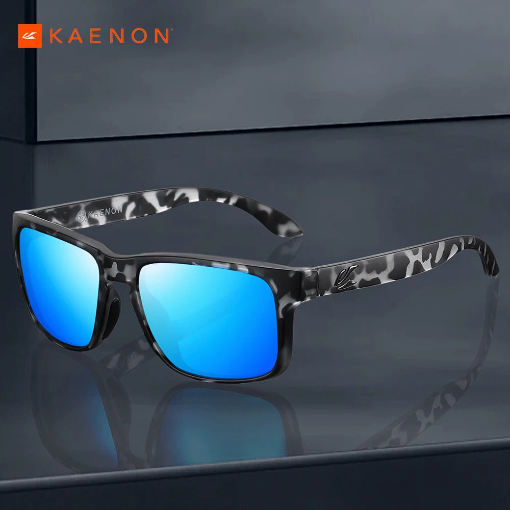 Kaenon Classic Square Polarized Unisex Medium Size Photochromic Sunglasses Grey Sunglasses