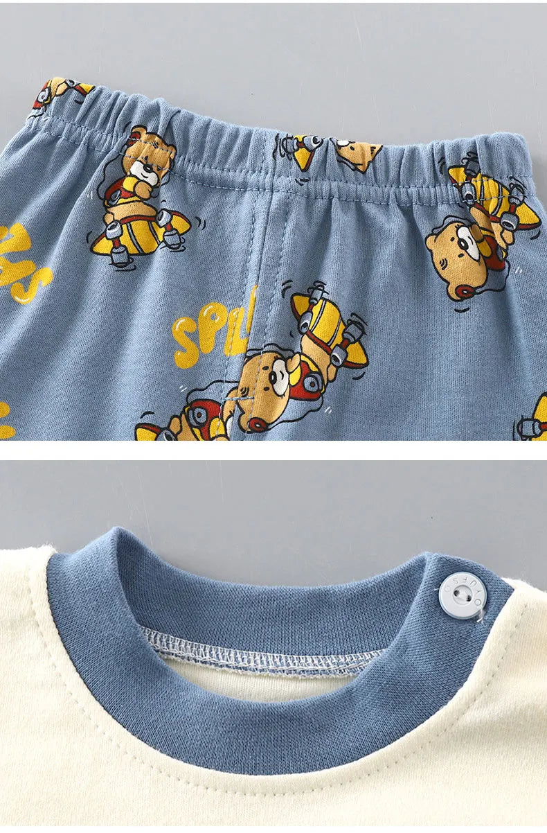 Ensembles de noël pour enfants, vêtements en coton à manches longues pour garçons et filles, hauts et pantalons, costumes pour arbre de noël, automne et hiver