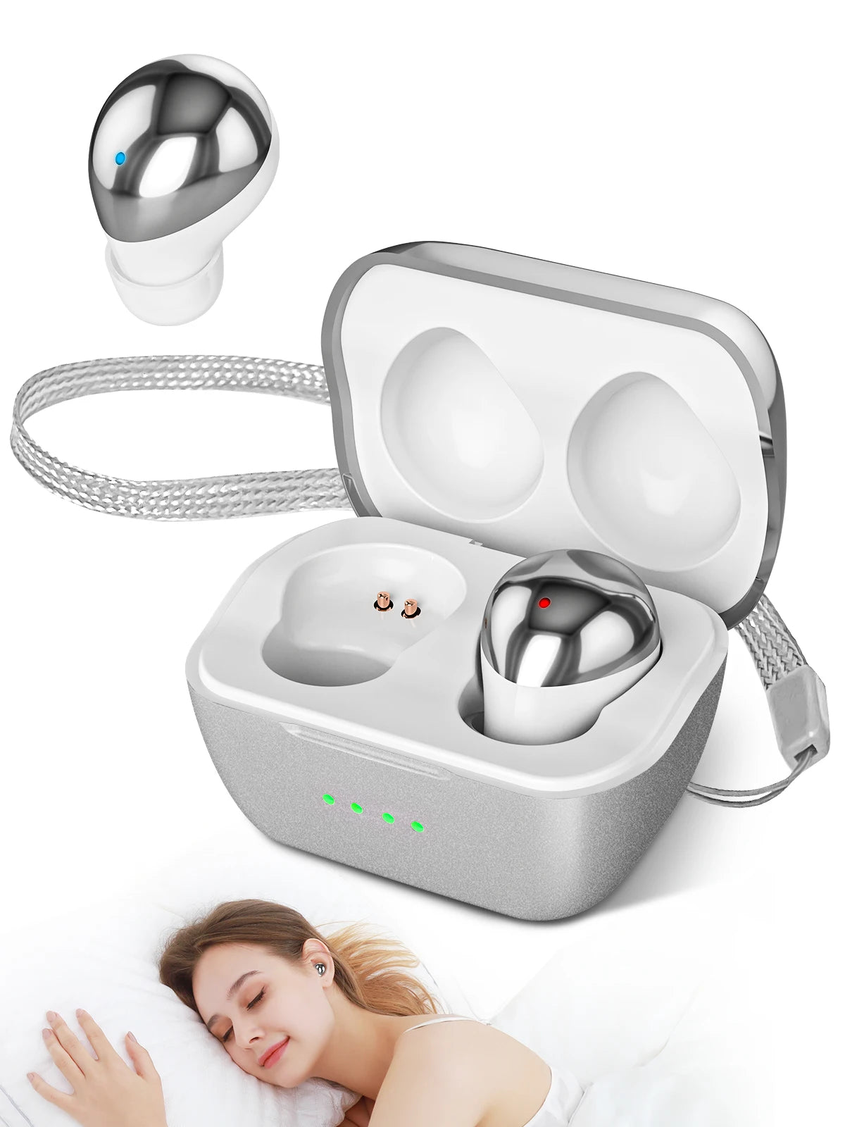 Écouteurs intra-auriculaires sans fil Bluetooth TWS, casque Invisible, HiFi, basses profondes, oreillettes de sommeil avec micro HD, pour IPhone Xiaomi