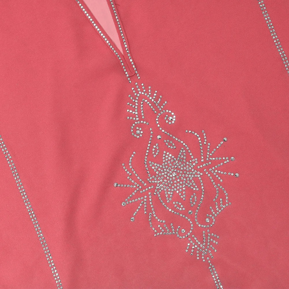 Eid Jalabiya - Women's Muslim Evening Dress, Diamond Lace-Up Arabic Abayas, Long Dresses, Elegant Dress, Educational Dress for Ramadan