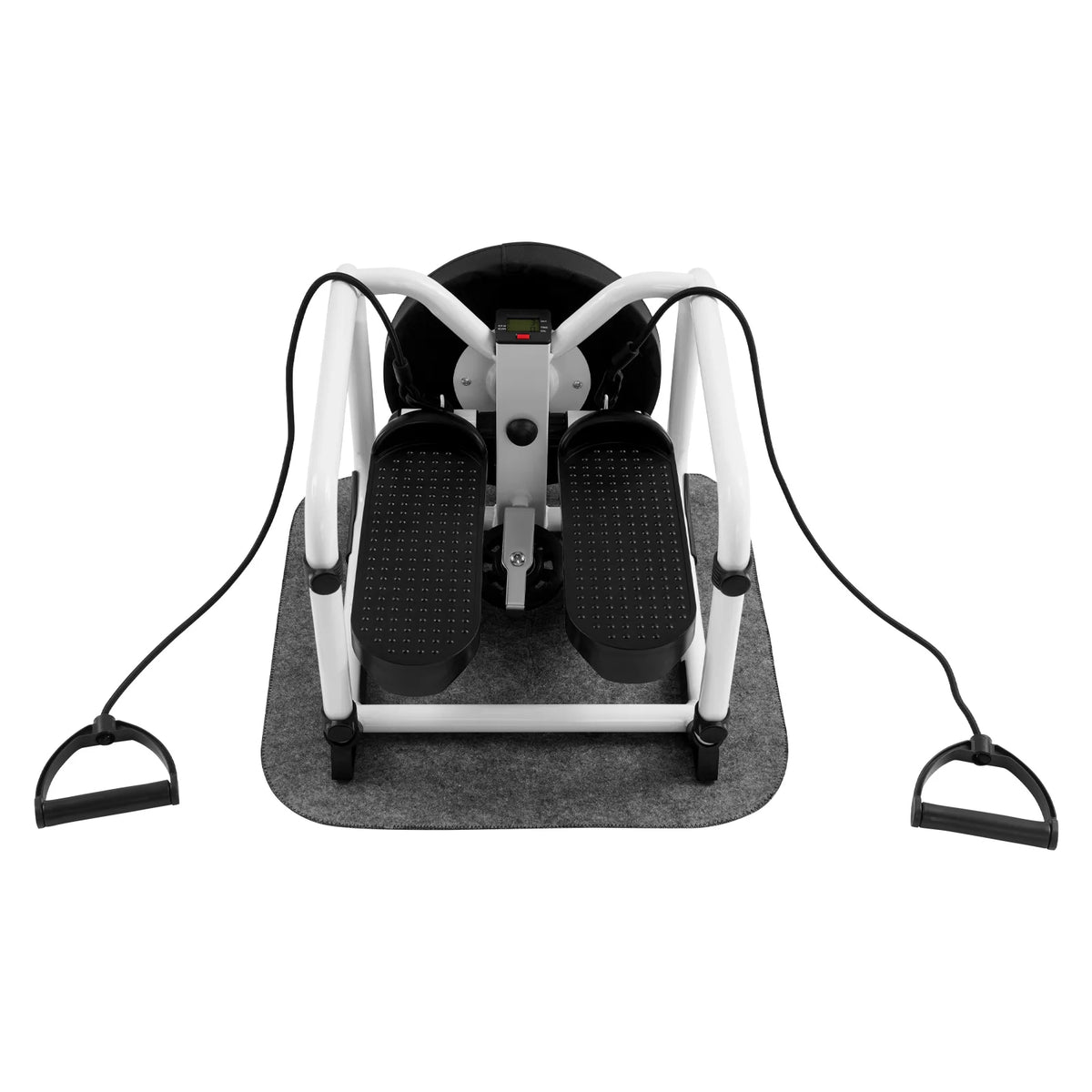 Stepper multifonction avec siège, bandes de résistance et tapis antidérapant, Stepper d'exercice avec affichage LED, équipement d'entraînement à domicile