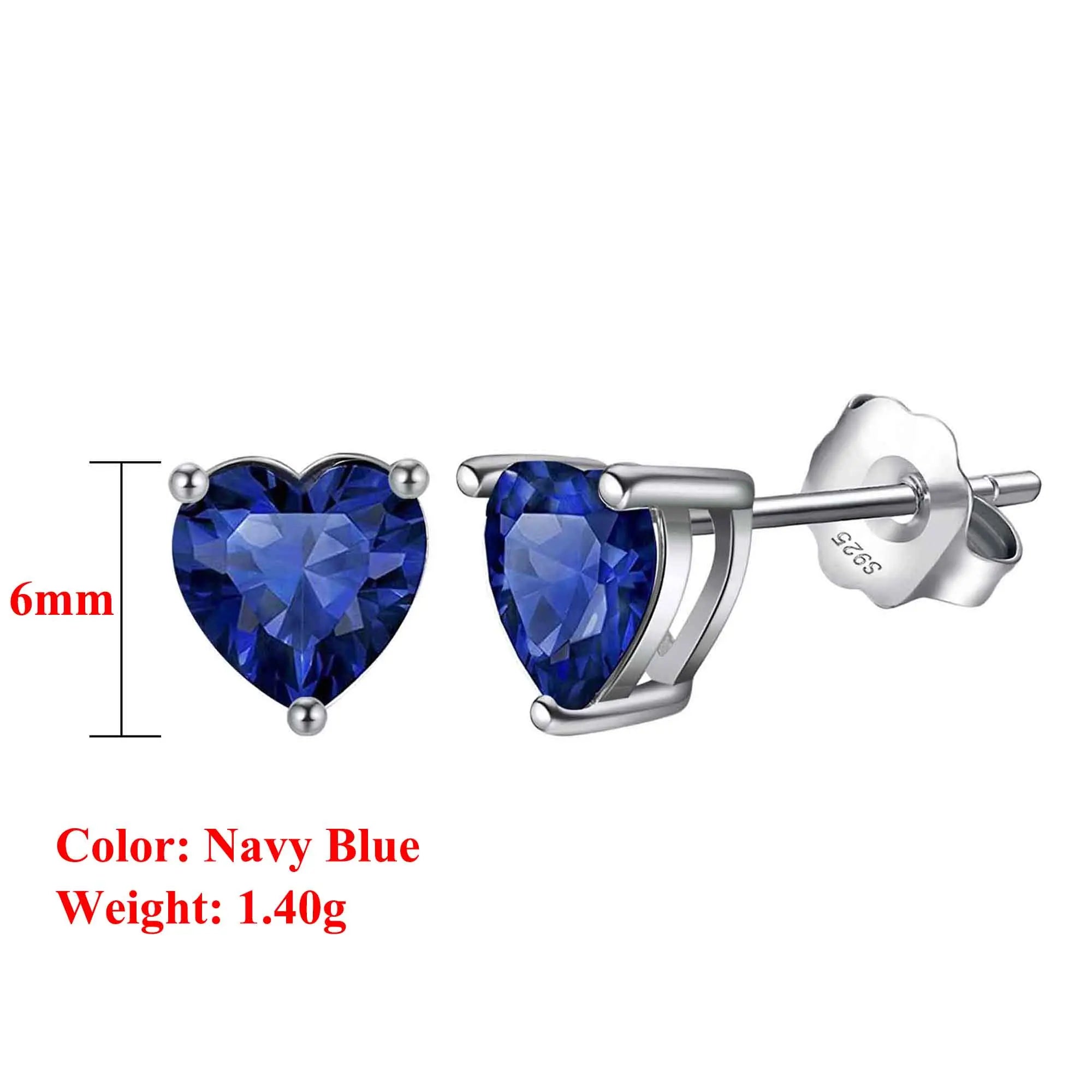 Effie Queen 925 boucles d'oreilles en argent Sterling pierre de naissance pour femmes AAA Zircon cubique 12 couleurs boucles d'oreilles mode fille bijoux SE84