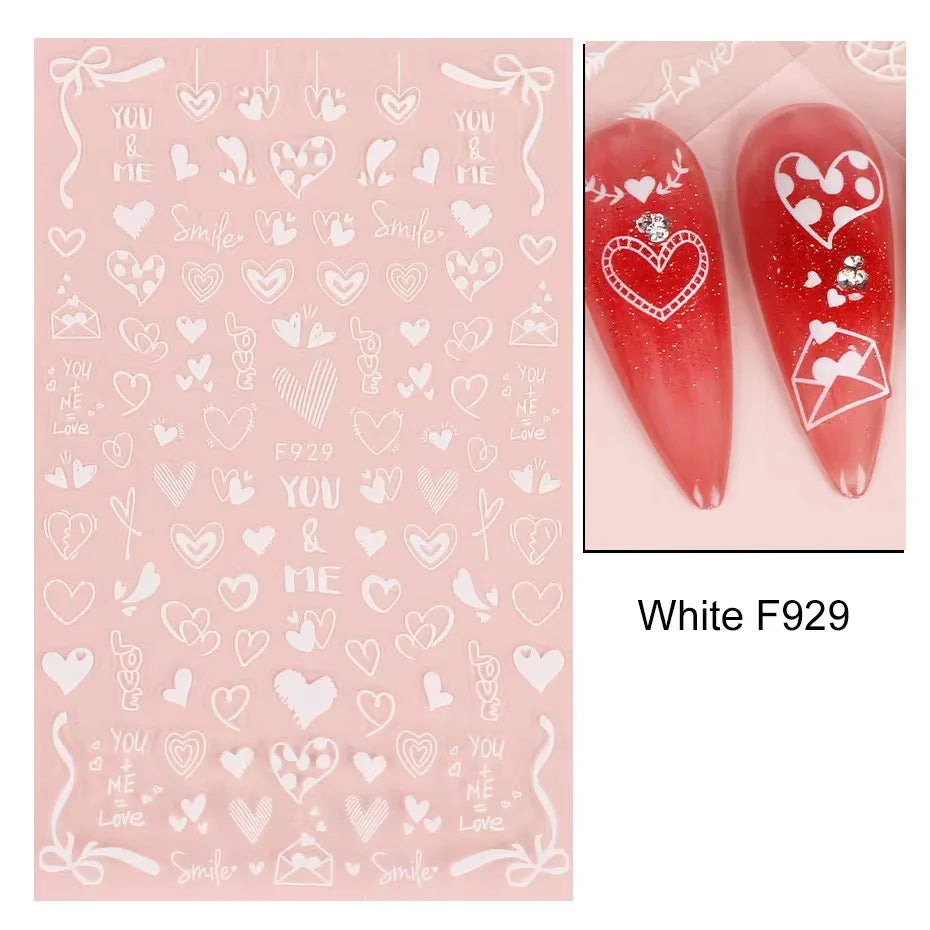 Easter bunny nail stickers, self-adhesive 3D decals, nail art supplies, cartoon character, DIY nail stickers