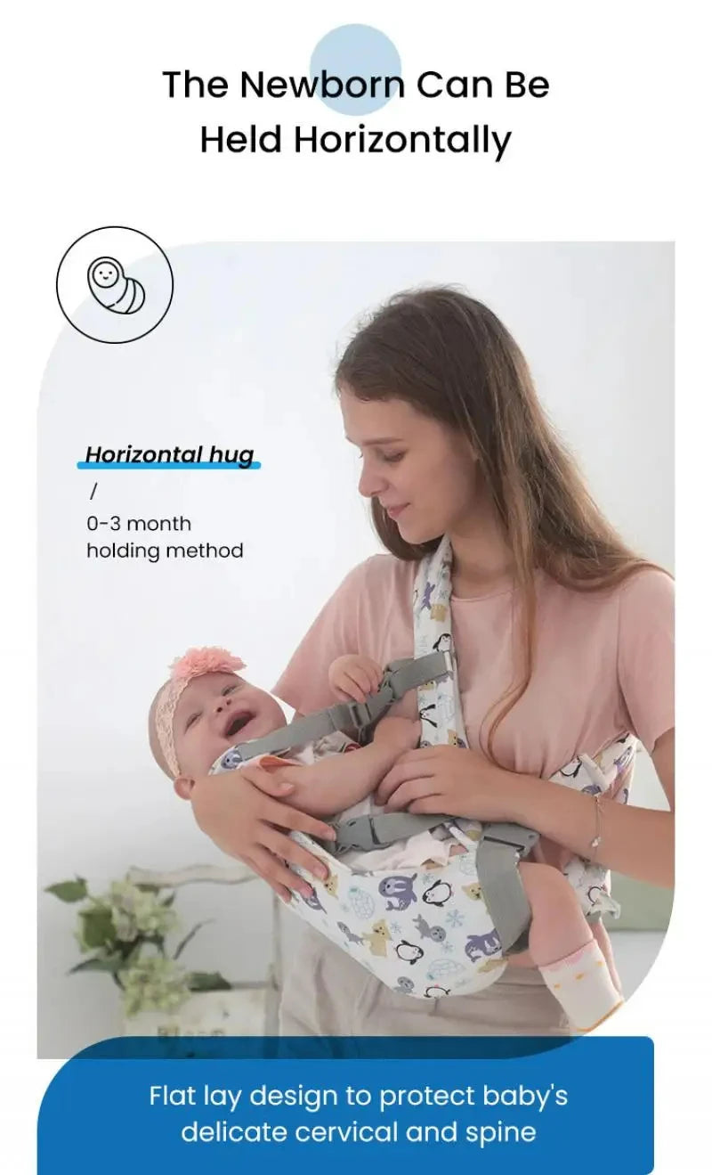Porte-bébé avant, tabouret de taille horizontal, réglable, ergonomique, pour nouveau-né, articles multifonctionnels et respirants pour bébés