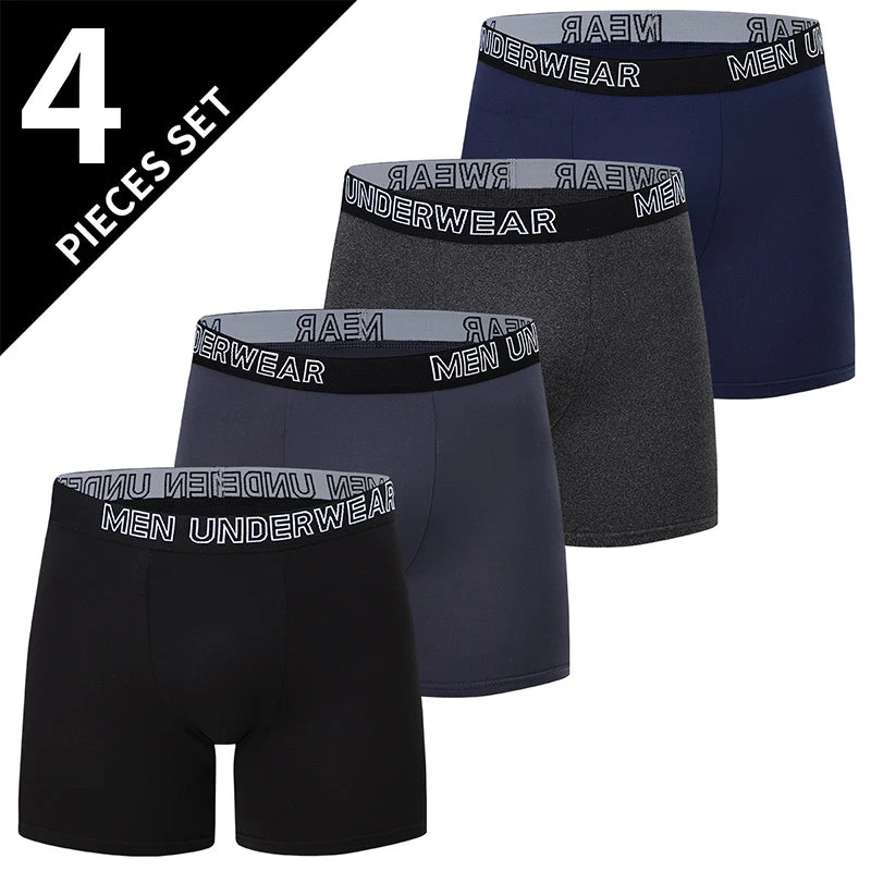Ensemble de 4/7 pièces pour hommes, couleur unie, sous-vêtements longs et décontractés, short de Base de sport à la mode, pantalon à coins plats, grande taille, quatre saisons