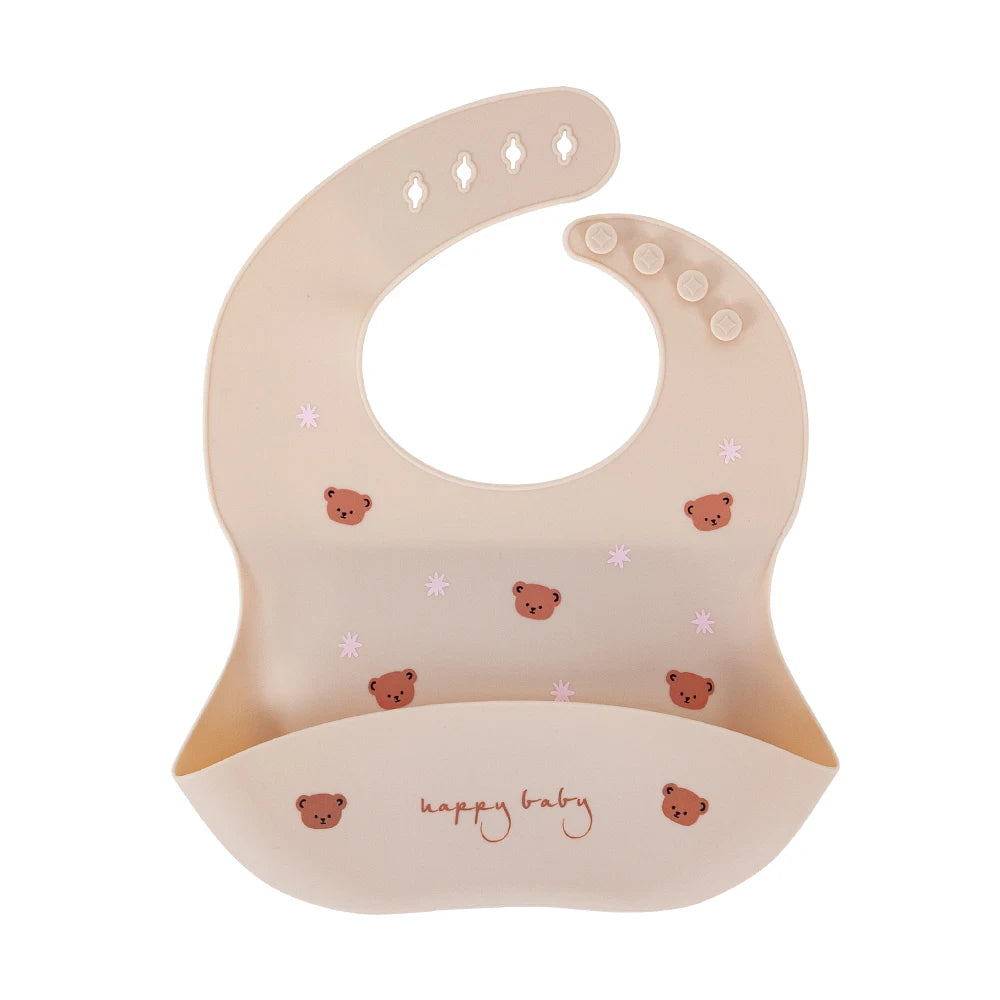Bavoir imperméable en Silicone souple pour bébé, écharpe d'été, imprimé cerise mignon, bavoirs réglables, tissus à roter, tabliers d'alimentation pour bébé, manger pour enfants