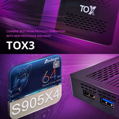 TOBERY-Boîtier Smart TV Android 11, Amlogic S905tage, 4 Go/32 Go, WiFi 1000m, BT, 4K, lecteur multimédia décodeur