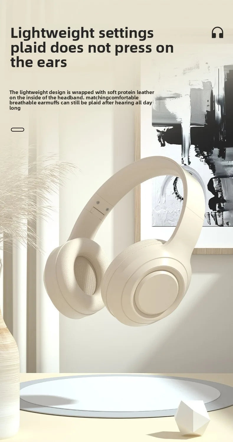 Écouteurs sans fil Bluetooth sur l'oreille casques stéréo HIFI réduction du bruit écouteurs de jeu de sport lecteur de musique avec micro cadeaux
