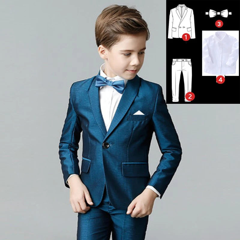 Formal suit for boys, for weddings, white party blazer, trousers, christening outfit, children's suit, prom tuxedo set for men and teenagers