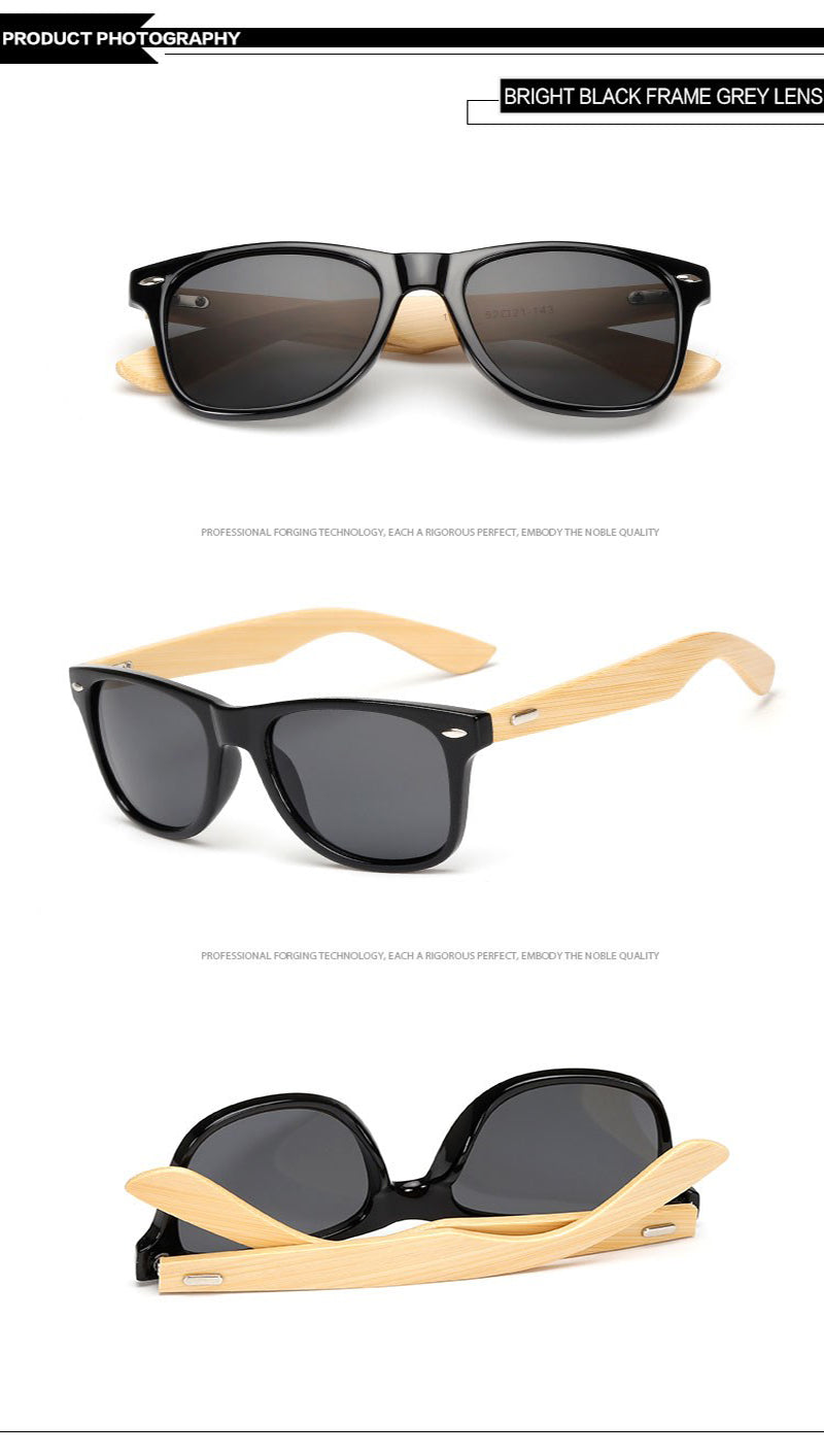 16 couleurs bambou lunettes de soleil hommes lunettes de soleil en bois femmes marque concepteur miroir Original bois lunettes de soleil rétro de sol masculino