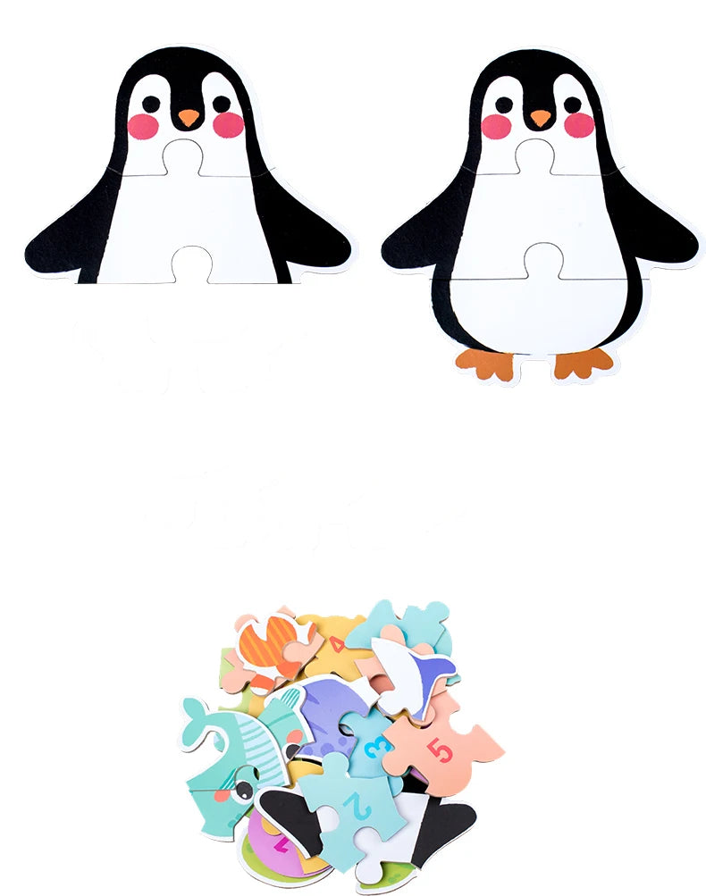 Montessori bébé Puzzle jouets éducatifs pour enfants 2 à 4 ans enfant en bas âge 3D Puzzle en bois enfants boîte de fer jeux de Puzzle jouets