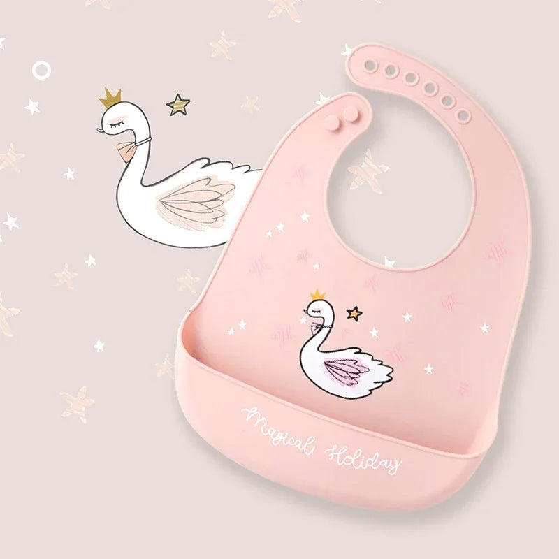 Bavoirs en Silicone souple pour bébés garçons et filles, bavoir imperméable pour nourrissons, tabliers de dessin animé pour nouveau-nés, bavoirs pour tout-petits, tissus pour rots, Bandana