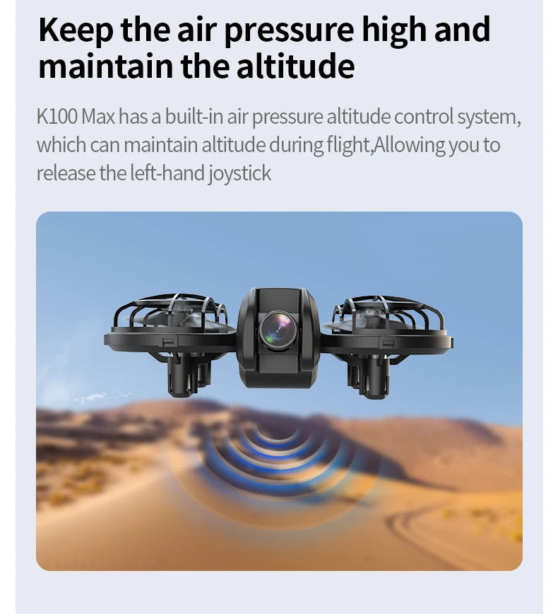 K100 MAX Mini GPS Drone 8K HD caméra vidéo en temps réel transmission écran contrôle évitement d'obstacles photographie aérienne RC quadrirotor