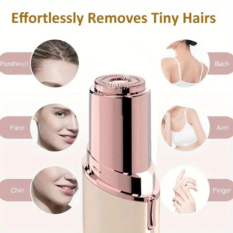 Replacement heads for facial hair removal, for a flawless finish, touch-sensitive facial hair removal tool for women, 4-point view
