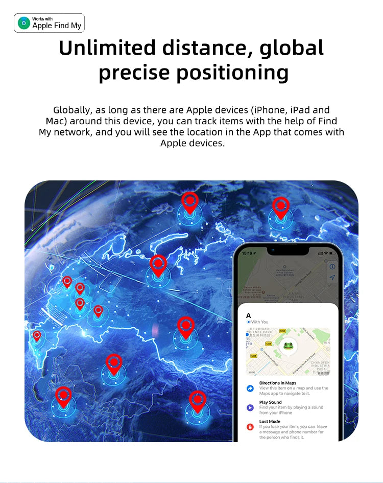 Localisateur intelligent TX02, Mini étiquette de clé GPS, étanche IPX5, Airtag, dispositif Anti-perte, localisateur en temps réel, fonctionne, trouver mon application