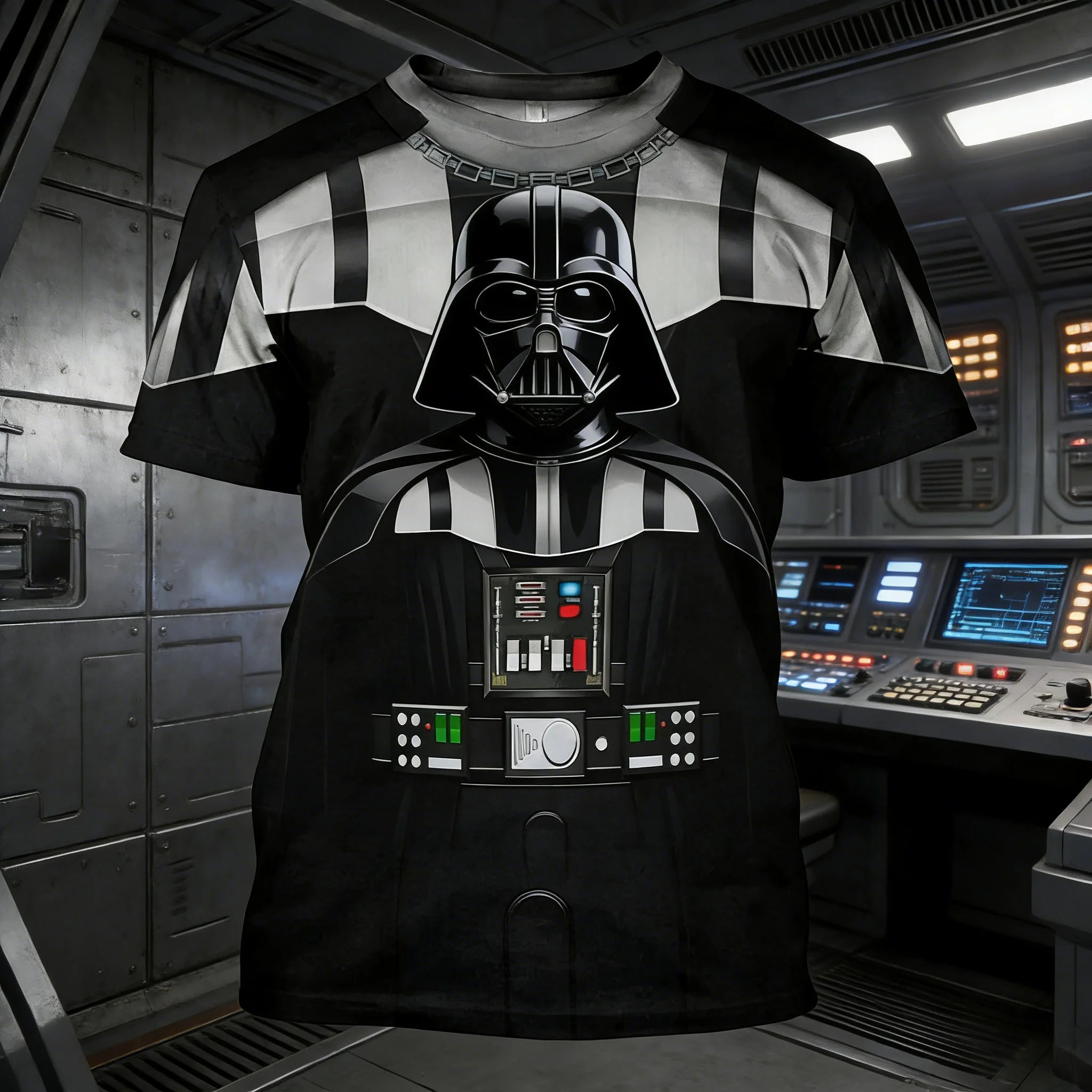 T-shirt à thème Darth Vader, impression 3D, sport, séchage rapide, respirant, pour hommes, Cosplay, Street, mode décontractée, manches courtes, pour parents et enfants