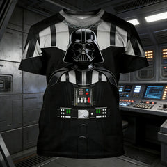 T-shirt à thème Darth Vader, impression 3D, sport, séchage rapide, respirant, pour hommes, Cosplay, Street, mode décontractée, manches courtes, pour parents et enfants