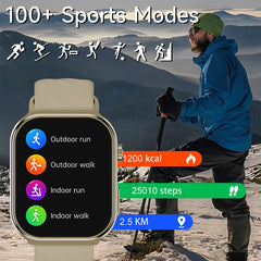 Nouveau montre intelligente pour hommes U13 écran carré de 2.1 pouces résolution 320*386 surveillance de la fréquence cardiaque et de la pression artérielle 2024 montre intelligente