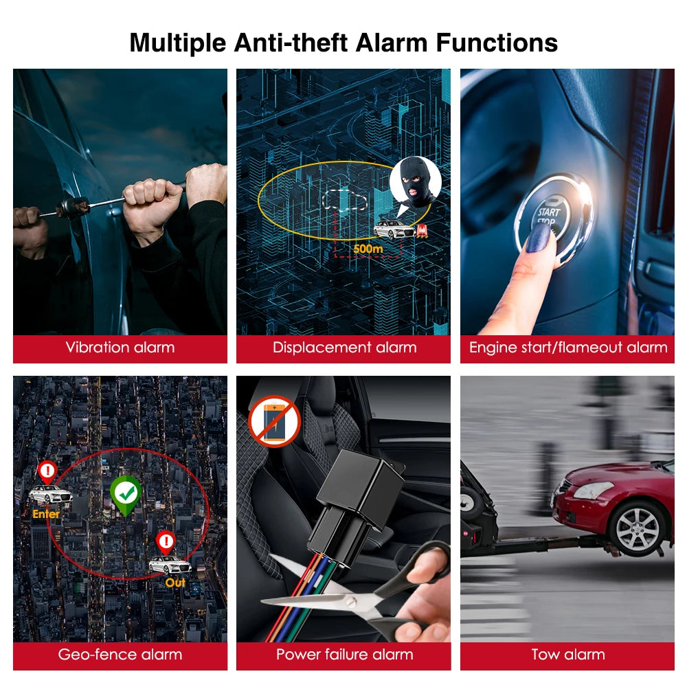 Localisateur d'huile de coupe de moto électrique, relais GPS 4G, pour voiture, camion, ACC remorqué, appel, alarme, système de suivi de Protection de sécurité