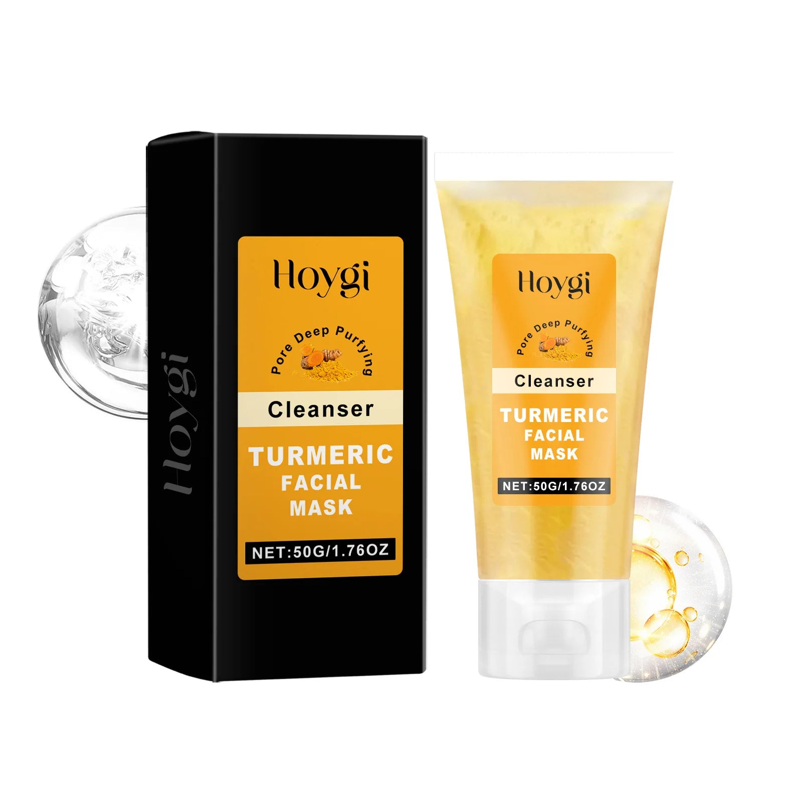 Nettoyant au curcuma, contrôle de l'huile, élimination des taches foncées, Anti-acné, nettoyage en profondeur, rétrécissement des pores, crème hydratante à la vitamine C
