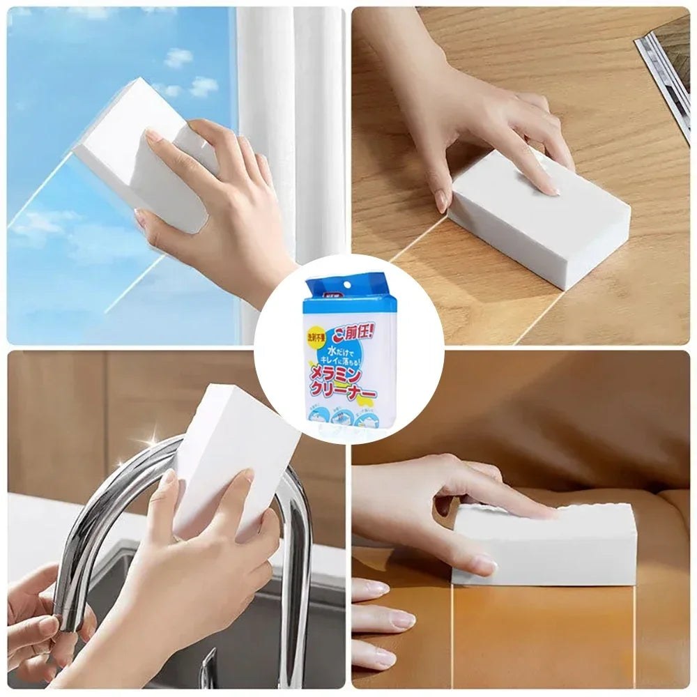 Éponge magique nettoyante multifonctionnelle en mélamine, pour casseroles de cuisine, outils de nettoyage de salle de bains ménagers