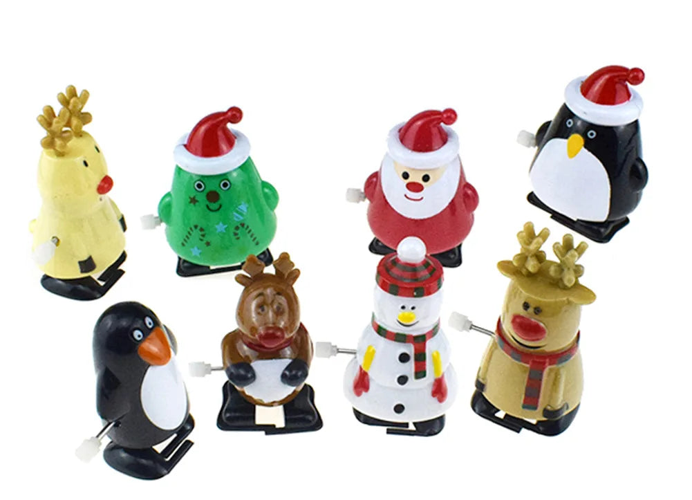 Jouets d'ornement de Noël pour enfants, père Noël sautant, wapiti, bonhomme de neige, fournitures de fête de la maternelle, cadeaux du Nouvel An