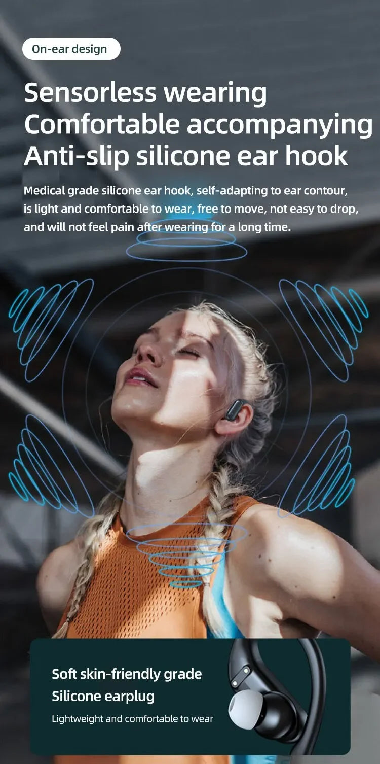 A520 Wireless Bluetooth Headphones, High-Quality Earplugs, Sweatproof, Touchscreen, Light-Up, Mini HD Stereo Sound Quality, Universal Headphones
