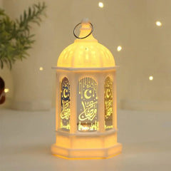 Ramadan Muslim Lantern, Eid Mubarak Ornament, LED Night Light for Festivals, Eid Al Adha Gift, Ramadan Gurbang Decoration for Home