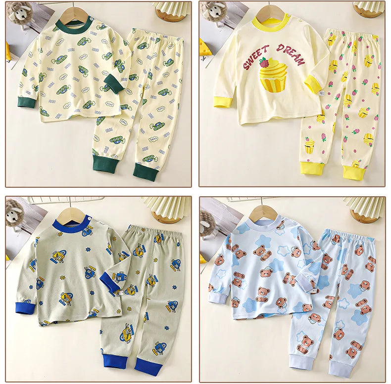 Vêtements pour enfants ensembles pour enfants vêtements pour enfants garçons filles coton automne hiver vêtements pantalons vêtements de nuit sous-vêtements