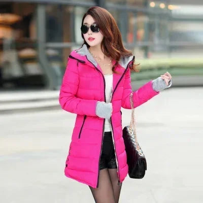 Parka épaisse en coton rembourré pour femme, veste d'hiver, manteaux, à capuche, doublure, vêtements d'extérieur, 2022