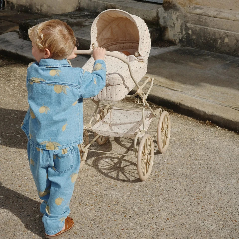 Robe imprimée mignonne pour filles, ensemble de vêtements pour tout-petits, veste à bretelles en jean, robes à enfiler en denim pour enfants, pantalons en jean combiné, marque KS, 2024