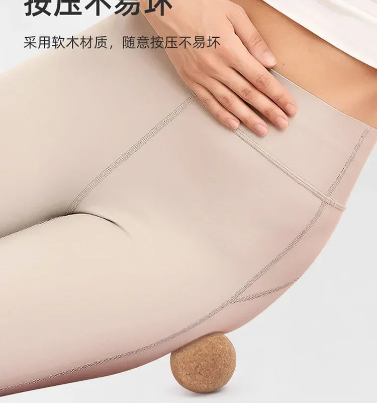 Balle de Yoga en liège, boule de Massage Fascia Ф6cm Ф7cm Ф8cm, relaxation des Muscles pour la salle de sport, le Fitness, le Pilates, la danse, outils auxiliaires, thérapie de libération