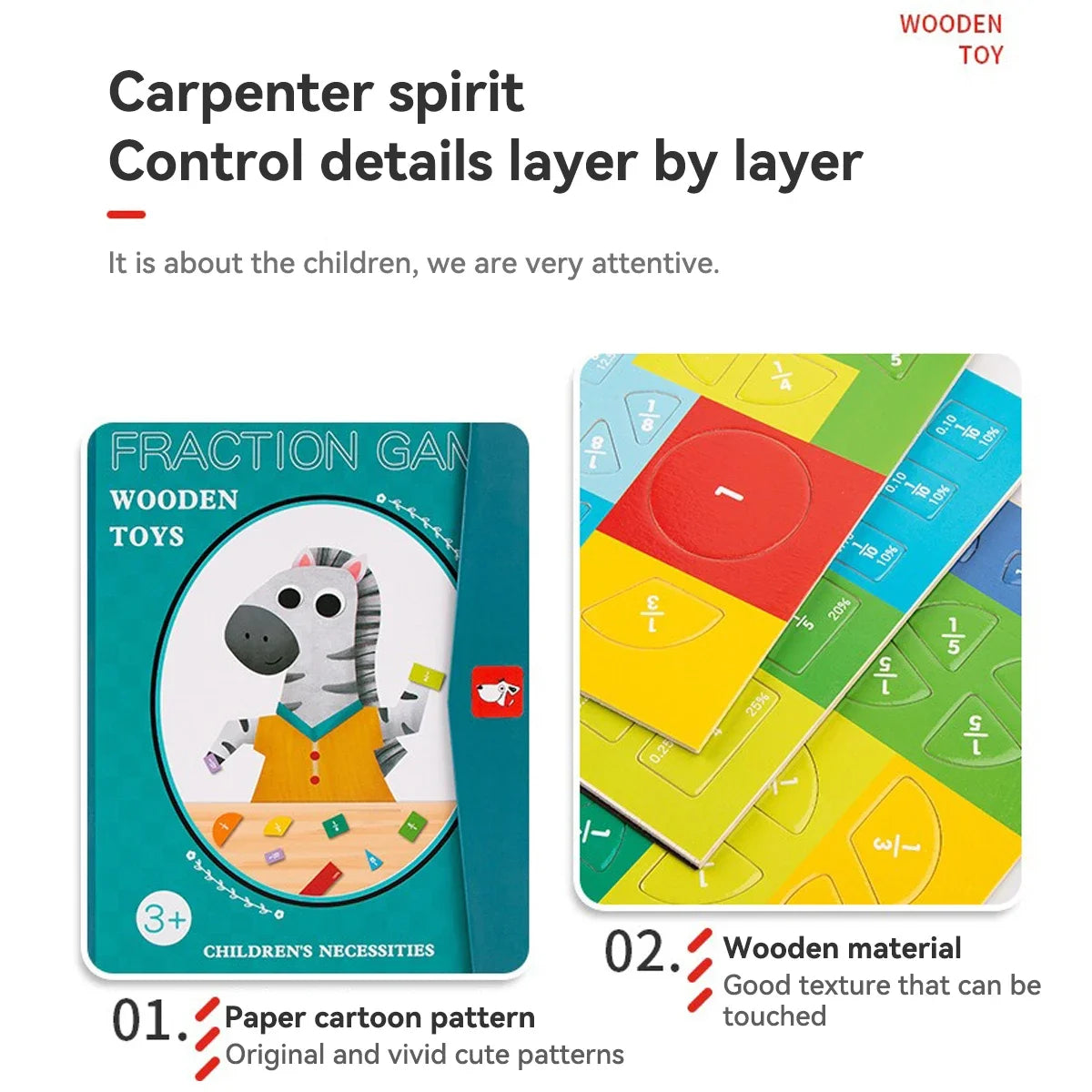 Jouets éducatifs pour enfants, disque de fraction magnétique Kawaii, jouets éducatifs d'apprentissage arithmétique cognitif assisté