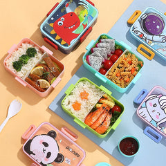 Boîte à déjeuner mignonne pour enfants, filles et garçons, avec compartiments, boîte à Bento, étanche, boîtes à collation alimentaires pour enfants, nouvelle collection 2024