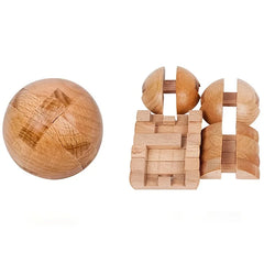 Wooden puzzle balls, home decorations for Halloween, Christmas and Thanksgiving gifts, cultivate problem-solving skills