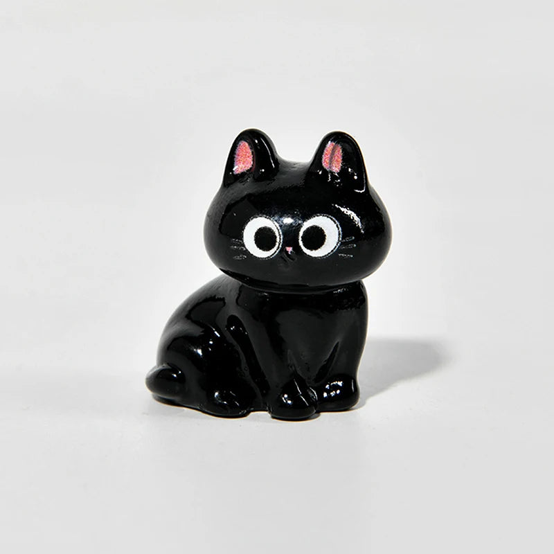 New Miniature Cartoon Cat Figurine, Resin Micro Landscape, Home Ornaments, Cute Kitten, Office Room Decoration