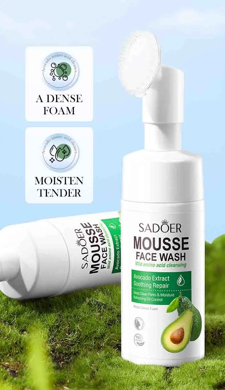 SAODER Fruits nettoyant pour le visage mousse de lavage du visage Massage nettoyage Mossee hydratant produits de soins de la peau du visage