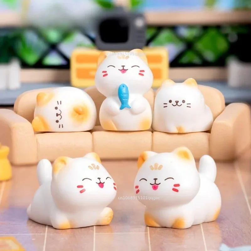 Nouveau modèle de chat de richesse de dessin animé mignon créatif, décoration de bureau, Figurine animale, ornements de chat, accessoires de décoration