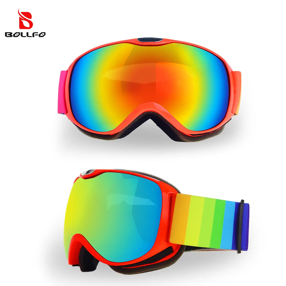 Lunettes de Ski pour enfants de 4 à 14 ans Anti-buée Double couche UV400 lunettes de neige Sports de plein air hiver Snowboard enfants lunettes de Ski