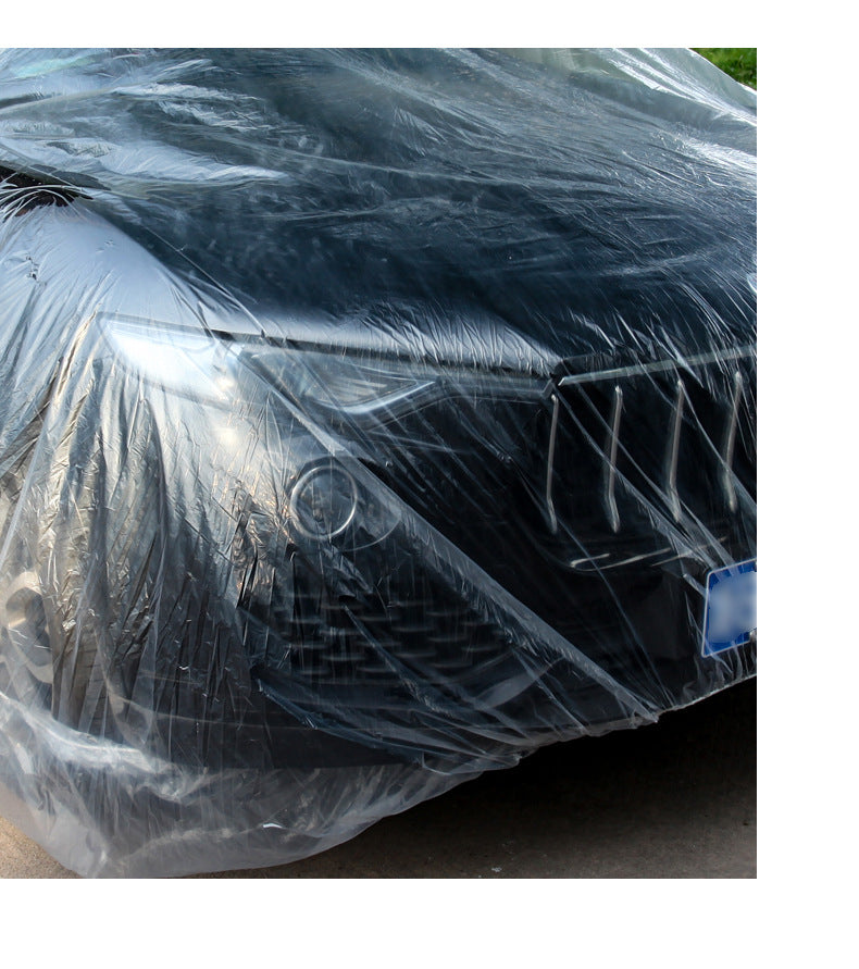 Housse de protection jetable pour vêtements de voiture, protection solaire GM, anti-pluie et anti-poussière, couverture complète simple en plastique transparent