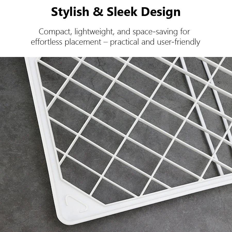 Étagère de rangement pliable, organisateur de salle de bain et de cuisine polyvalent, support de rangement peu encombrant pour armoires, comptoir