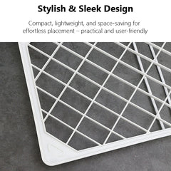 Étagère de rangement pliable, organisateur de salle de bain et de cuisine polyvalent, support de rangement peu encombrant pour armoires, comptoir