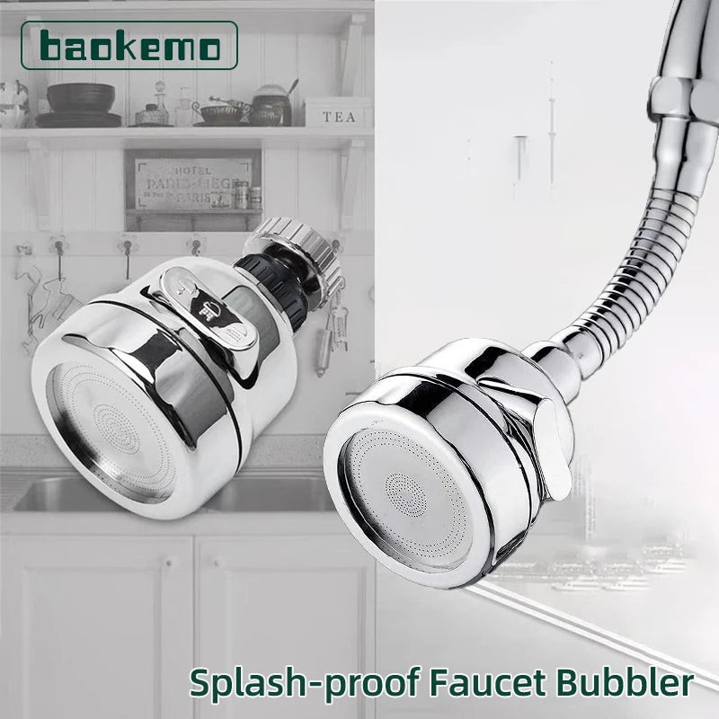 BAOKEMO buse de robinet robinet d'évier de cuisine Booster tête de pulvérisation 3 Modes de sortie d'eau Rotation à 360 degrés