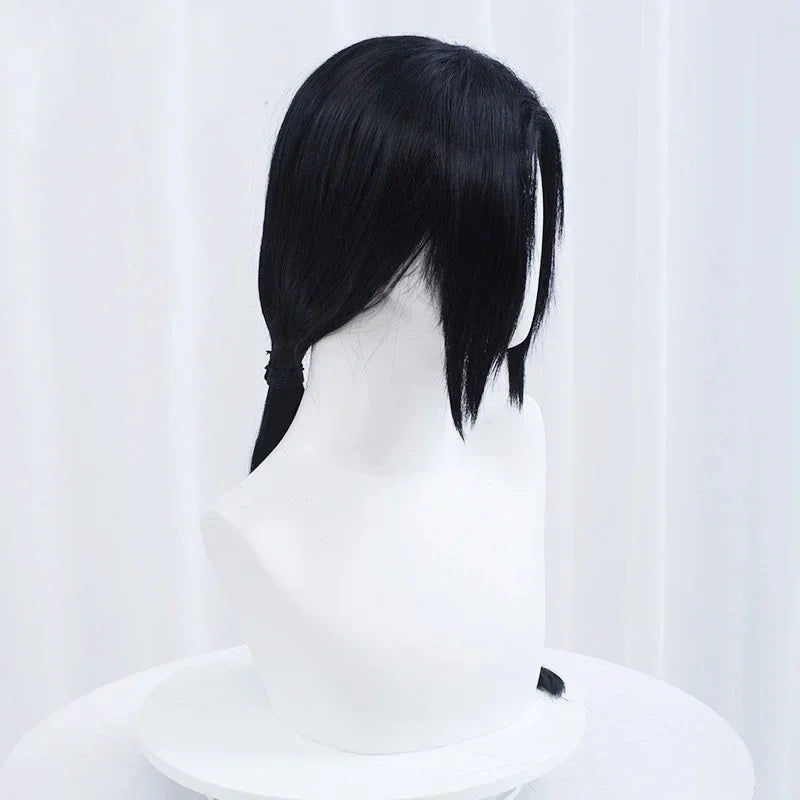 Anime Uchiha Itachi Cosplay perruque Itachi Uchiha longue ligne droite noir résistant à la chaleur cheveux synthétiques Cosplay perruques
