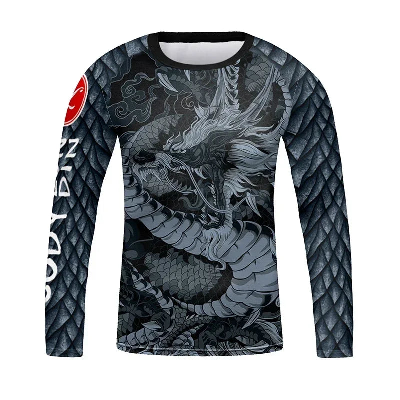 Vêtements de sport à compression pour enfants, survêtement de course pour garçons, ensemble t-shirt et pantalon Muay Thai, MMA BJJ Training Sportedly