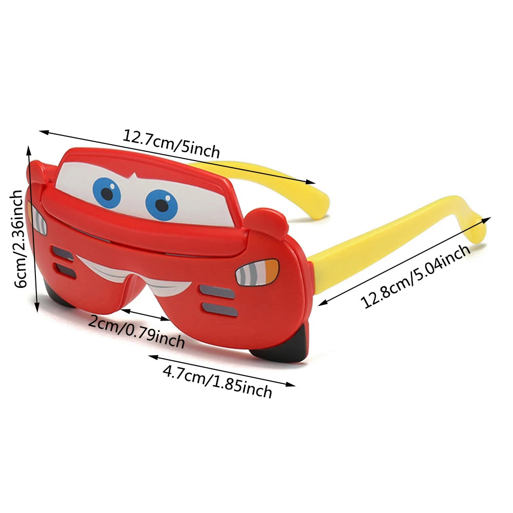 Dessin animé voiture fête polarisé enfants lunettes de soleil lunettes enfants voiture Flip couverture lunettes enfant doux protéger ombre lunettes UV400 Oculos