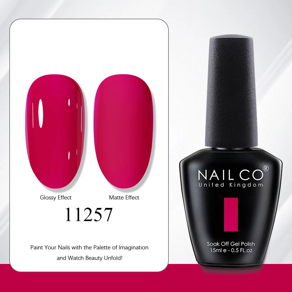 NAILCO 15ml Vernis à ongles Gel Vernis Semi Permanent UV Gel Vernis manucure Vernis Nail Art Nude Gel Poliish
