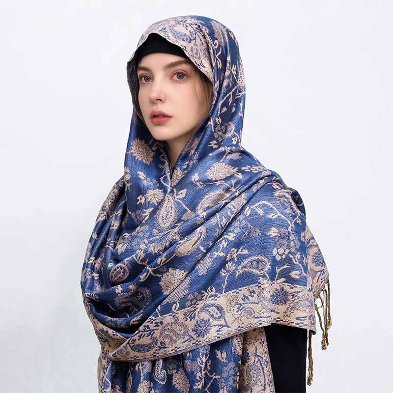 Foulard Paisley impressions Design Hijabs Pour Femme Cachemire Pashmina Chale Dame enveloppe Chaud Hiver Foulards Femme